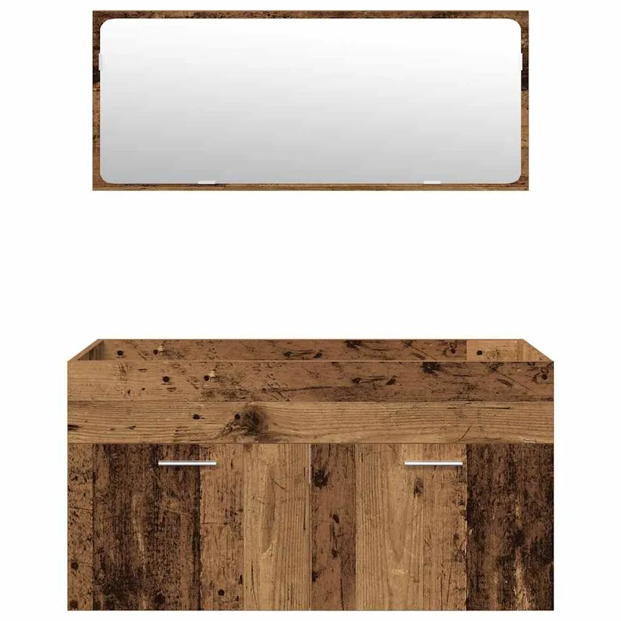Ensemble de meubles salle de bain 5 pcs bois d'ingénierie - 5
