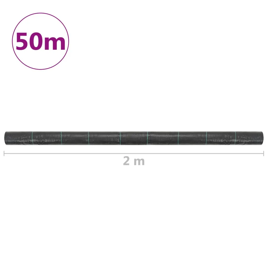 Toile de paillage PP 2 x 50 m Noir - 5