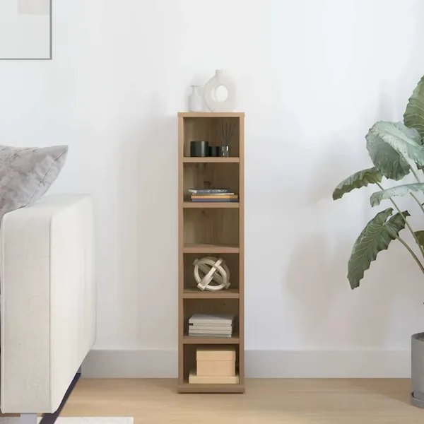 Armoire à CD chêne artisanal 21x20x88 cm bois d'ingénierie