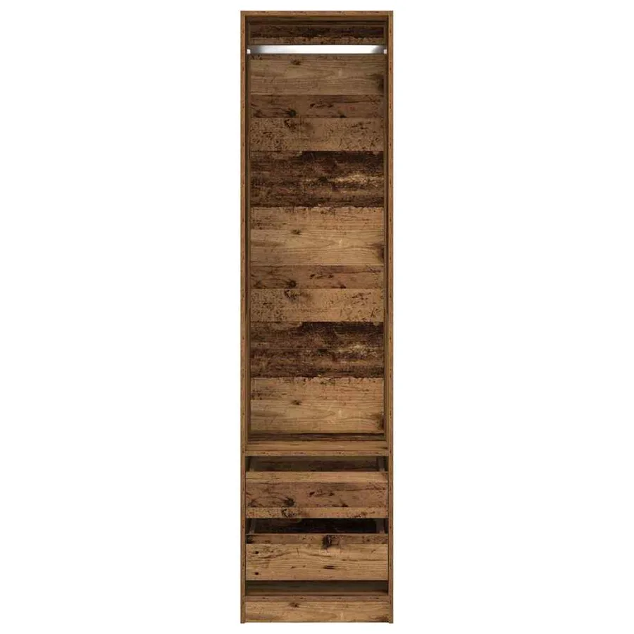Garde-robe vieux bois 50x50x200 cm bois d'ingénierie - 4