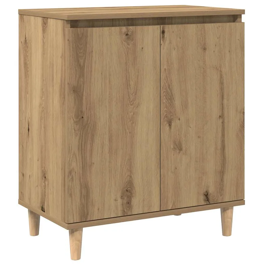 Buffet chêne artisanal 60x35x70 cm bois d'ingénierie - 2