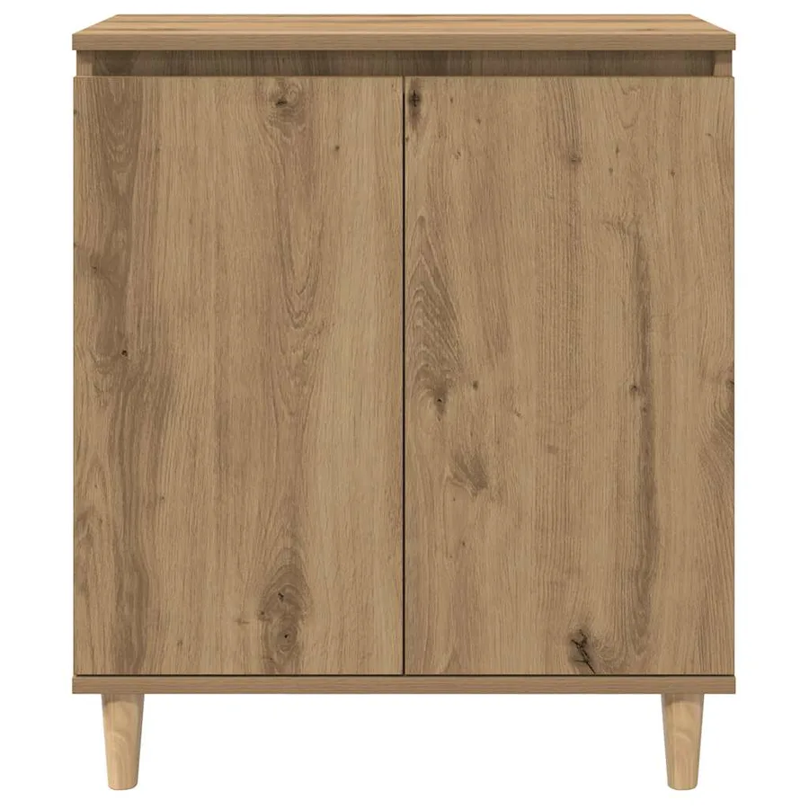 Buffet chêne artisanal 60x35x70 cm bois d'ingénierie - 4
