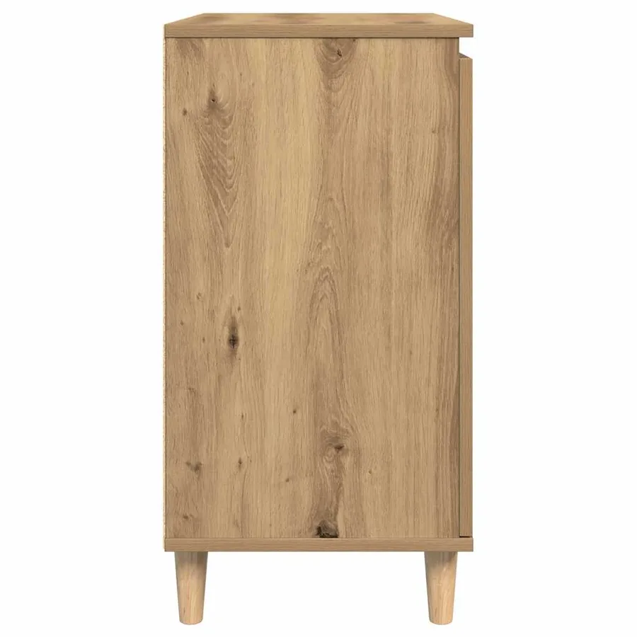 Buffet chêne artisanal 60x35x70 cm bois d'ingénierie - 5