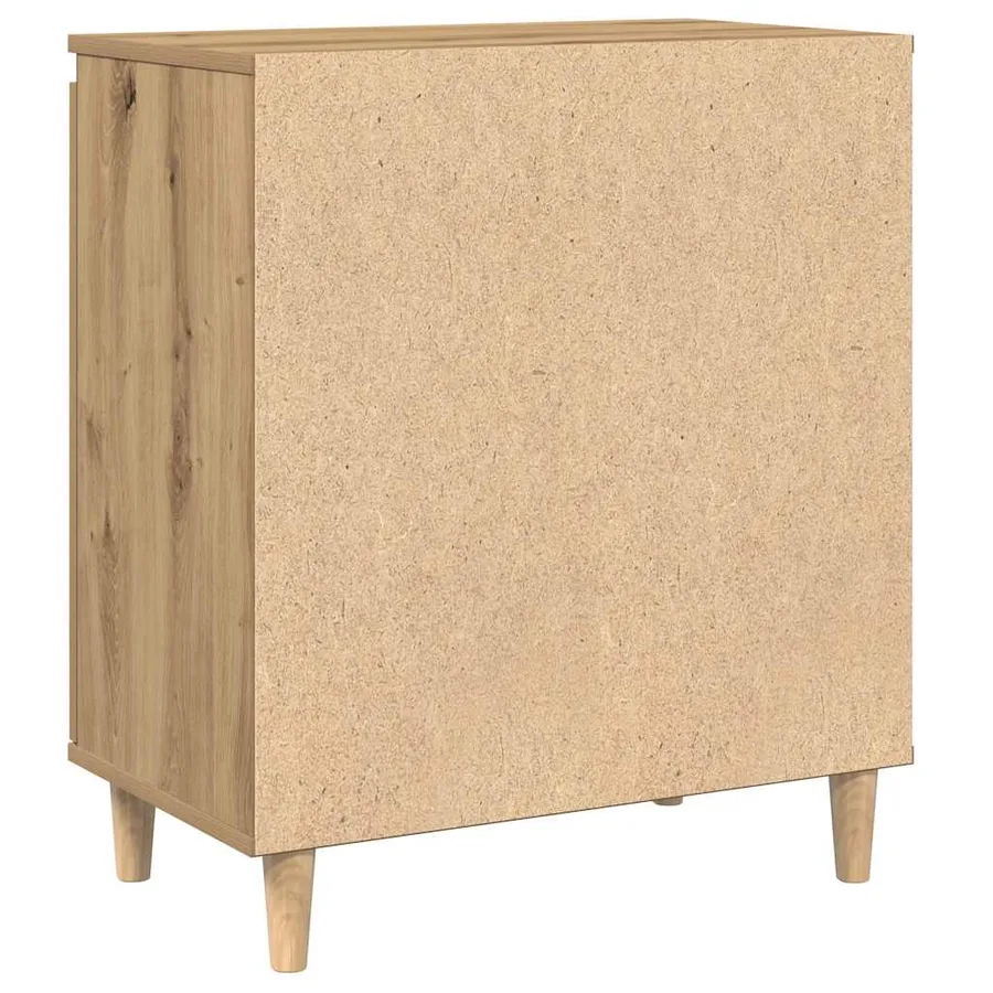 Buffet chêne artisanal 60x35x70 cm bois d'ingénierie - 6