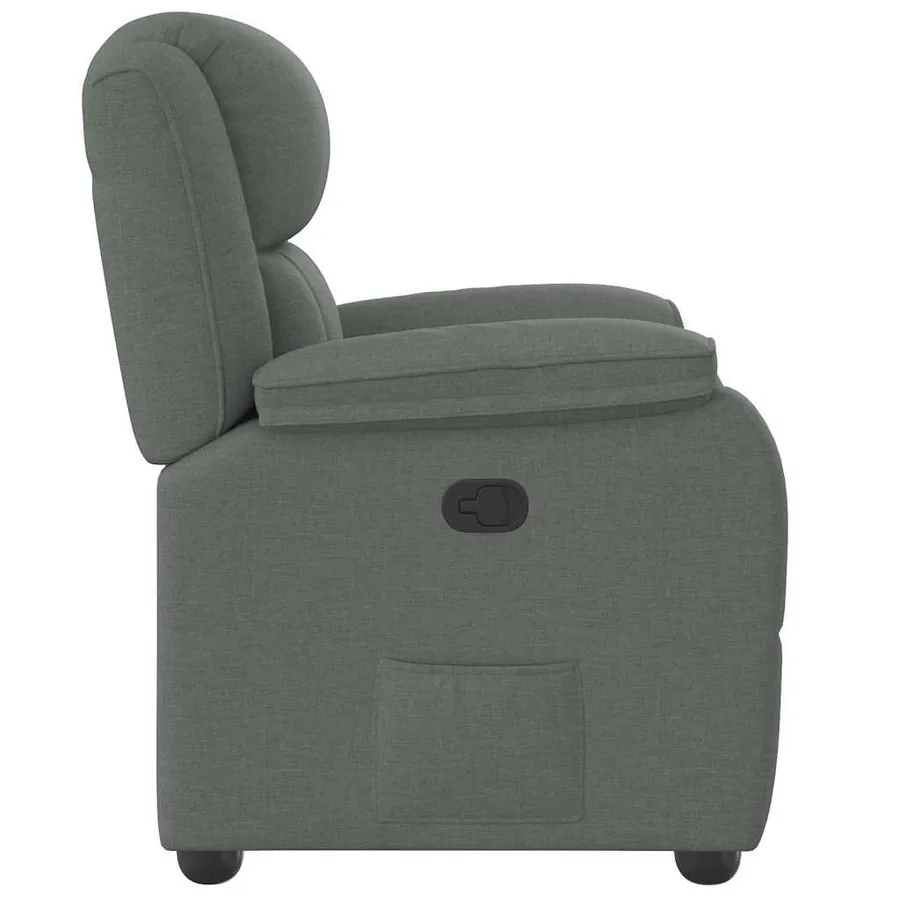 Fauteuil inclinable Gris foncé Tissu - 4
