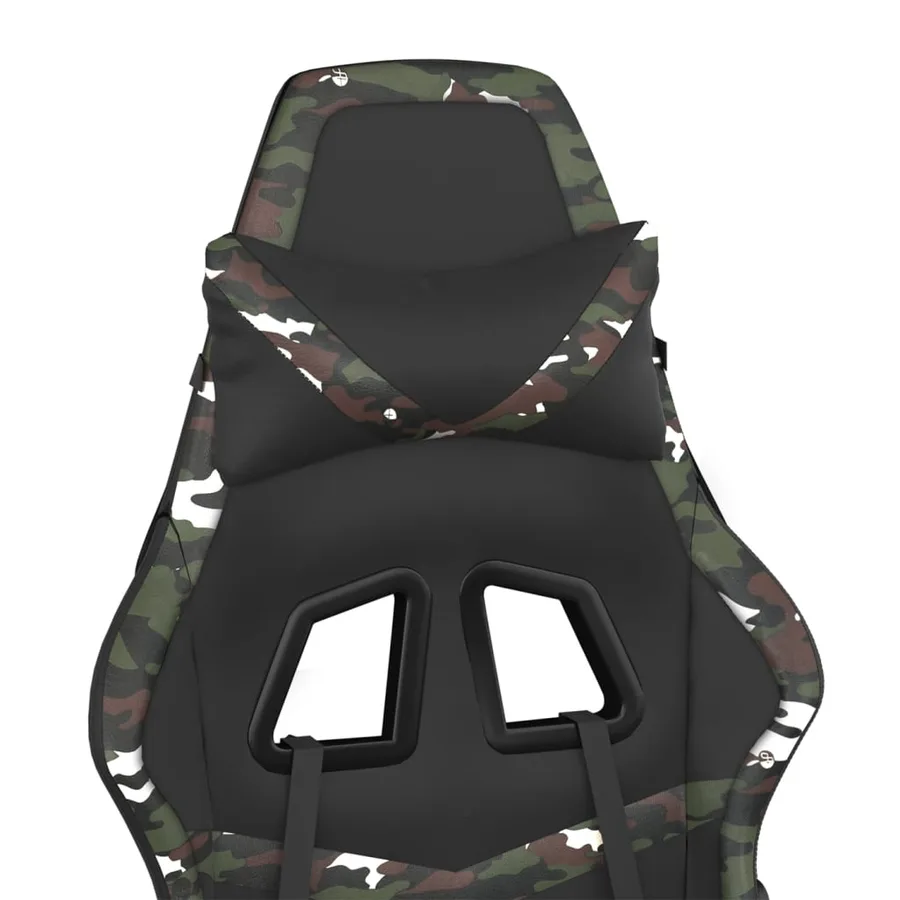 Chaise de jeu Noir et camouflage Similicuir - 9