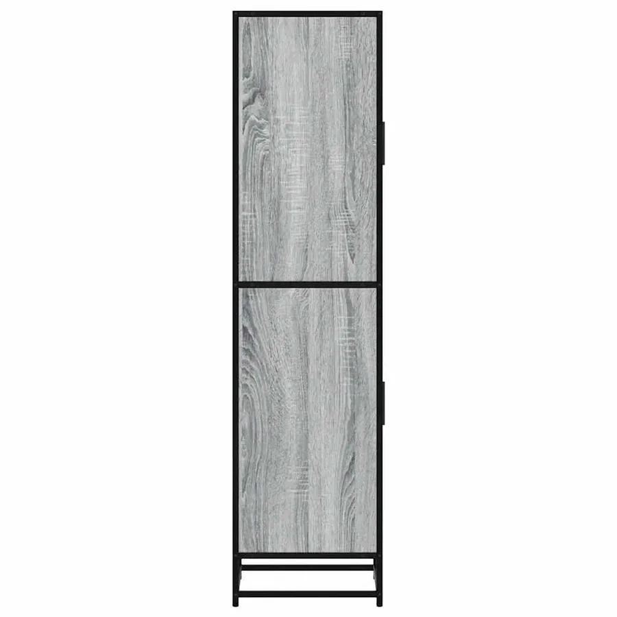 Buffet haut sonoma gris 35,5x35x139 cm bois d'ingénierie métal - 6