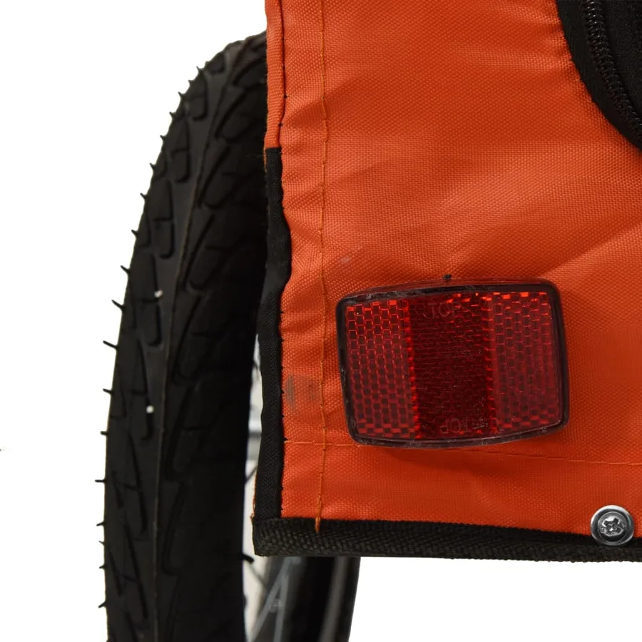 Remorque de vélo pour animaux de compagnie orange et noir - 11