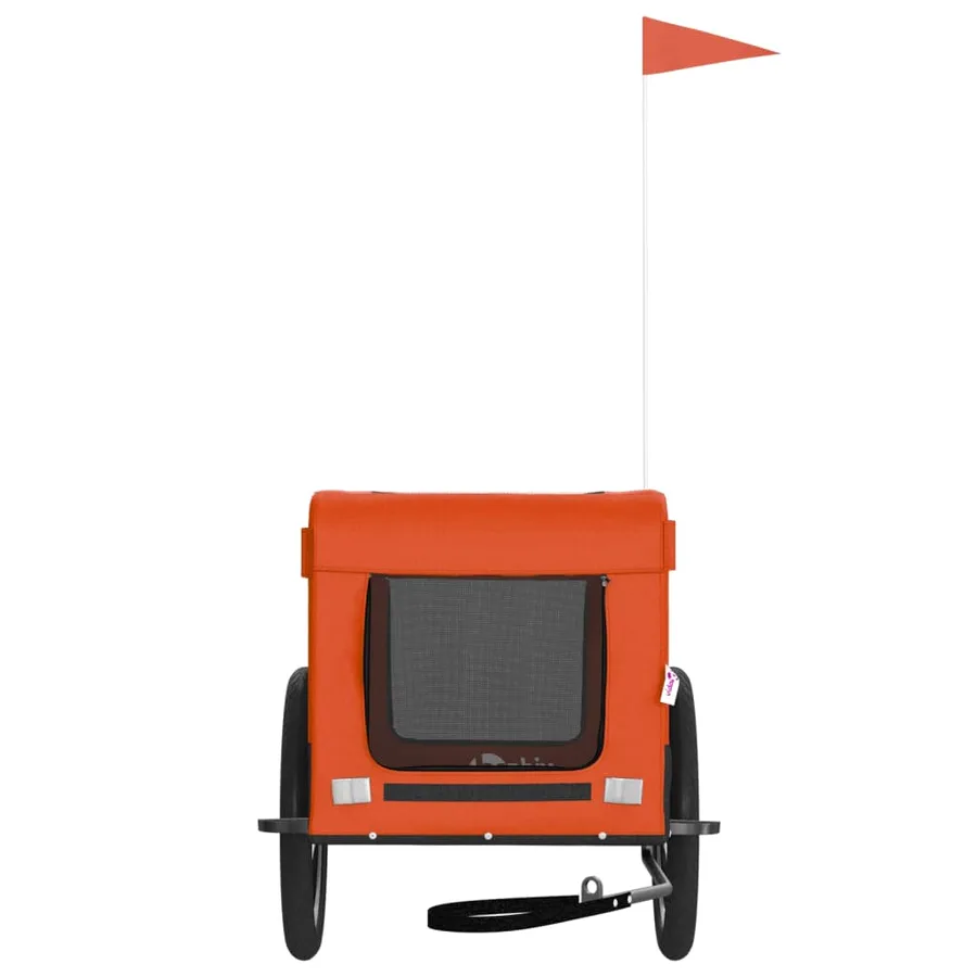 Remorque de vélo pour animaux de compagnie orange et noir - 5