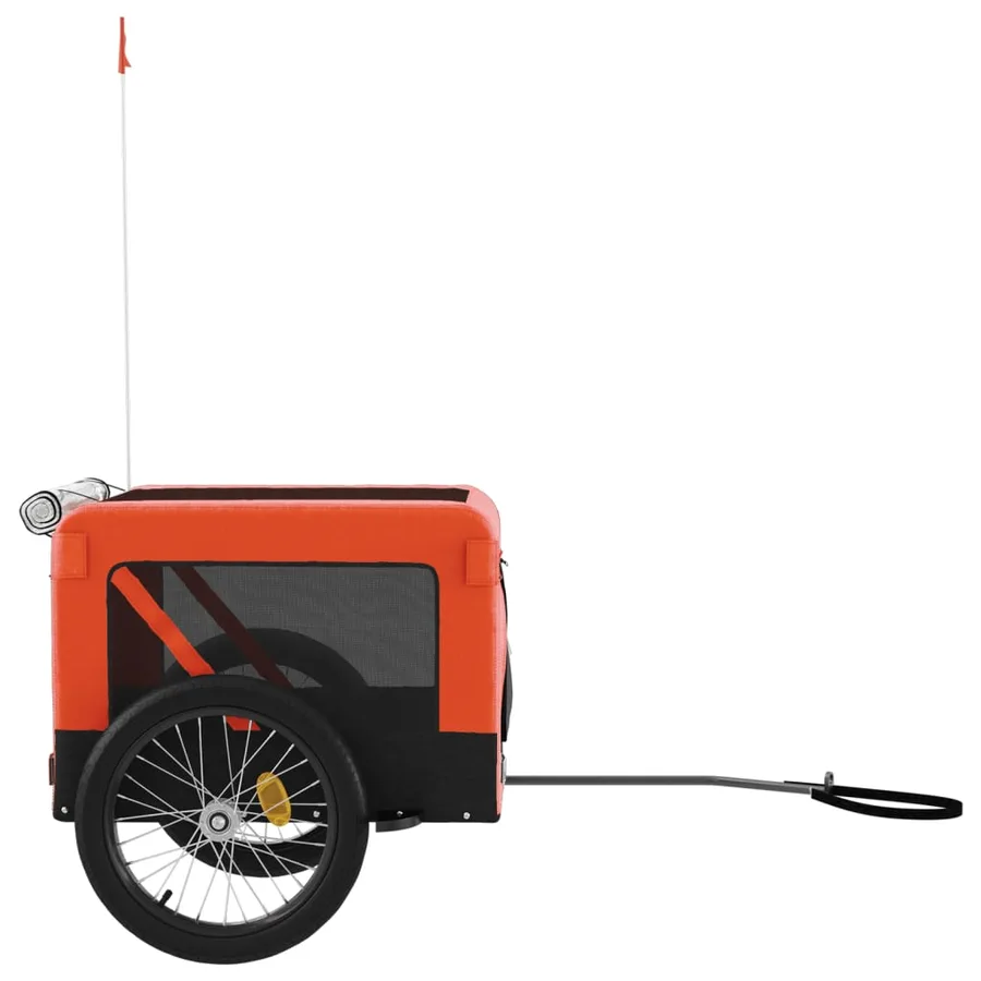 Remorque de vélo pour animaux de compagnie orange et noir - 7