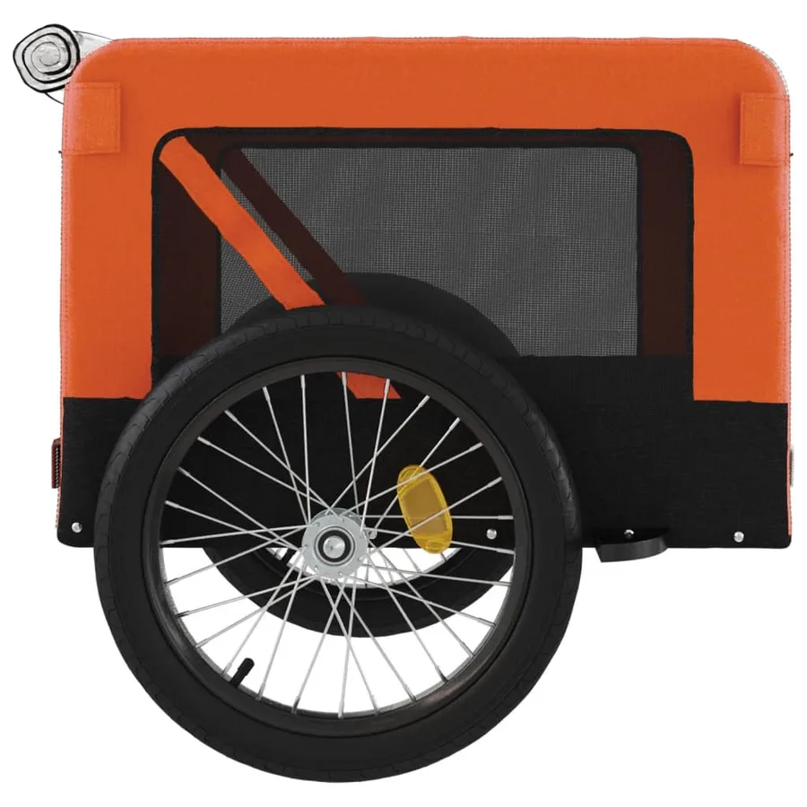 Remorque de vélo pour animaux de compagnie orange et noir - 8