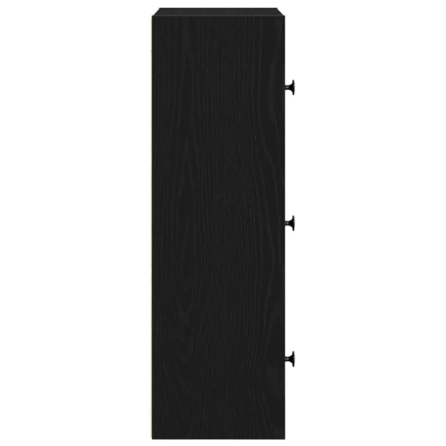 Bibliothèque chêne noir 40x24x77 cm bois d'ingénierie - 6
