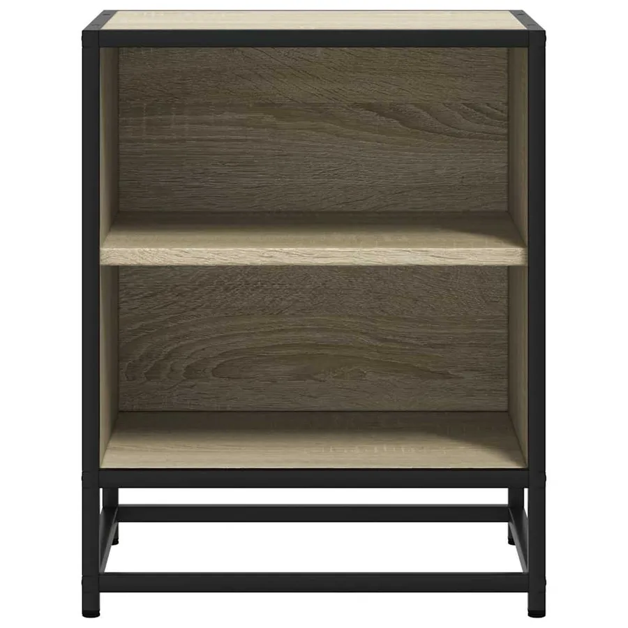 Table de chevet chêne sonoma 40x31x50cm bois d'ingénierie métal - 5