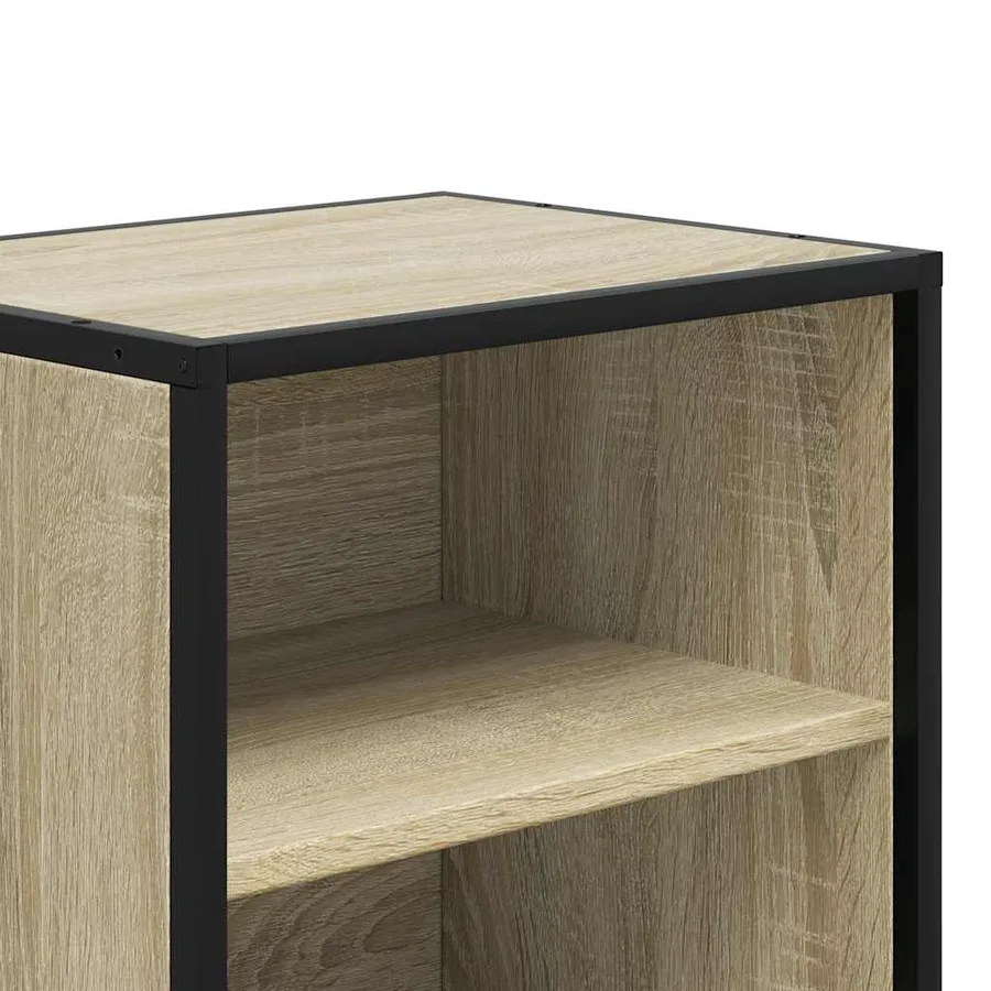 Table de chevet chêne sonoma 40x31x50cm bois d'ingénierie métal - 8