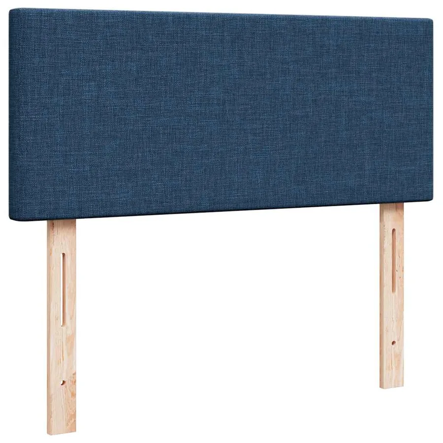 Cadre de lit ottoman avec matelas bleu 120x190 cm tissu - 9