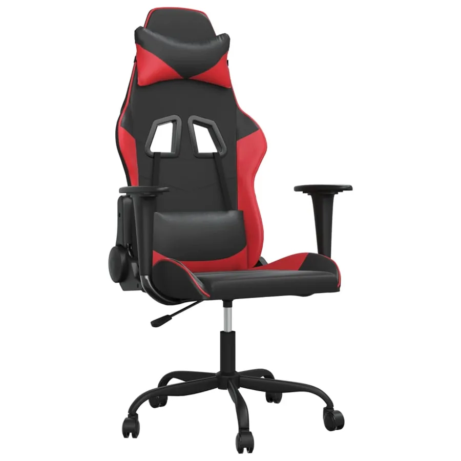 Chaise de jeu Noir et rouge Similicuir - 2