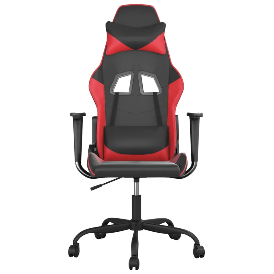 Chaise de jeu Noir et rouge Similicuir - 3