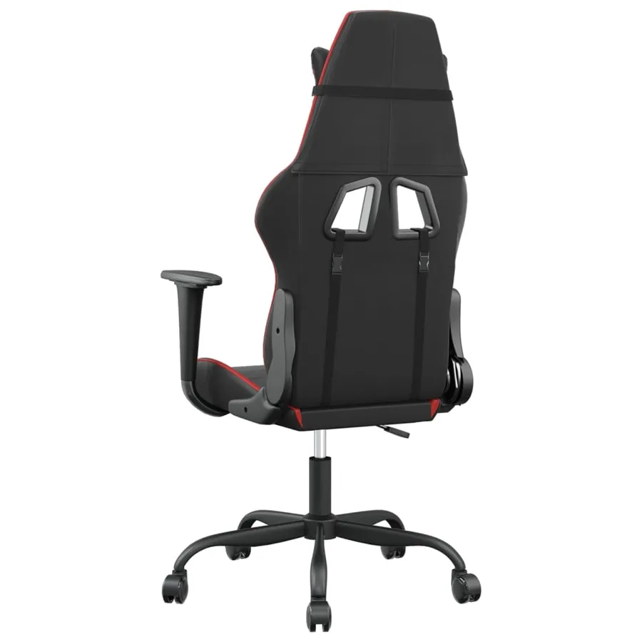Chaise de jeu Noir et rouge Similicuir - 5