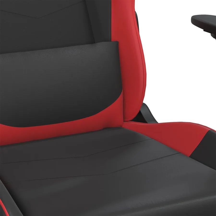 Chaise de jeu Noir et rouge Similicuir - 8