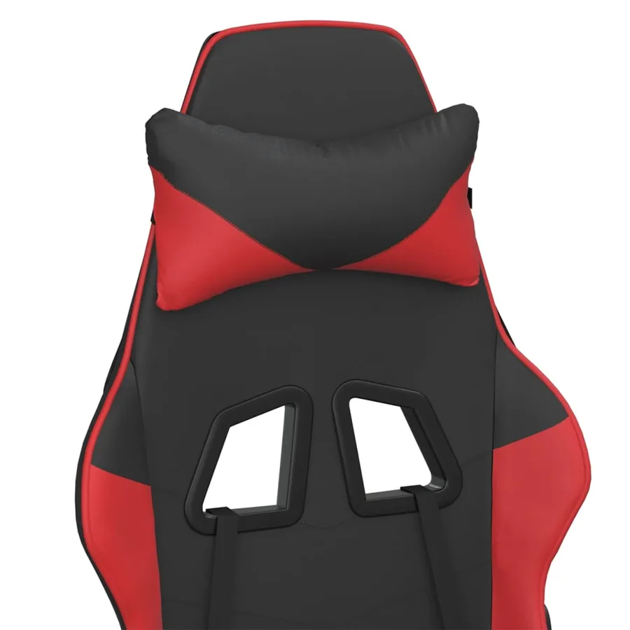 Chaise de jeu Noir et rouge Similicuir - 9