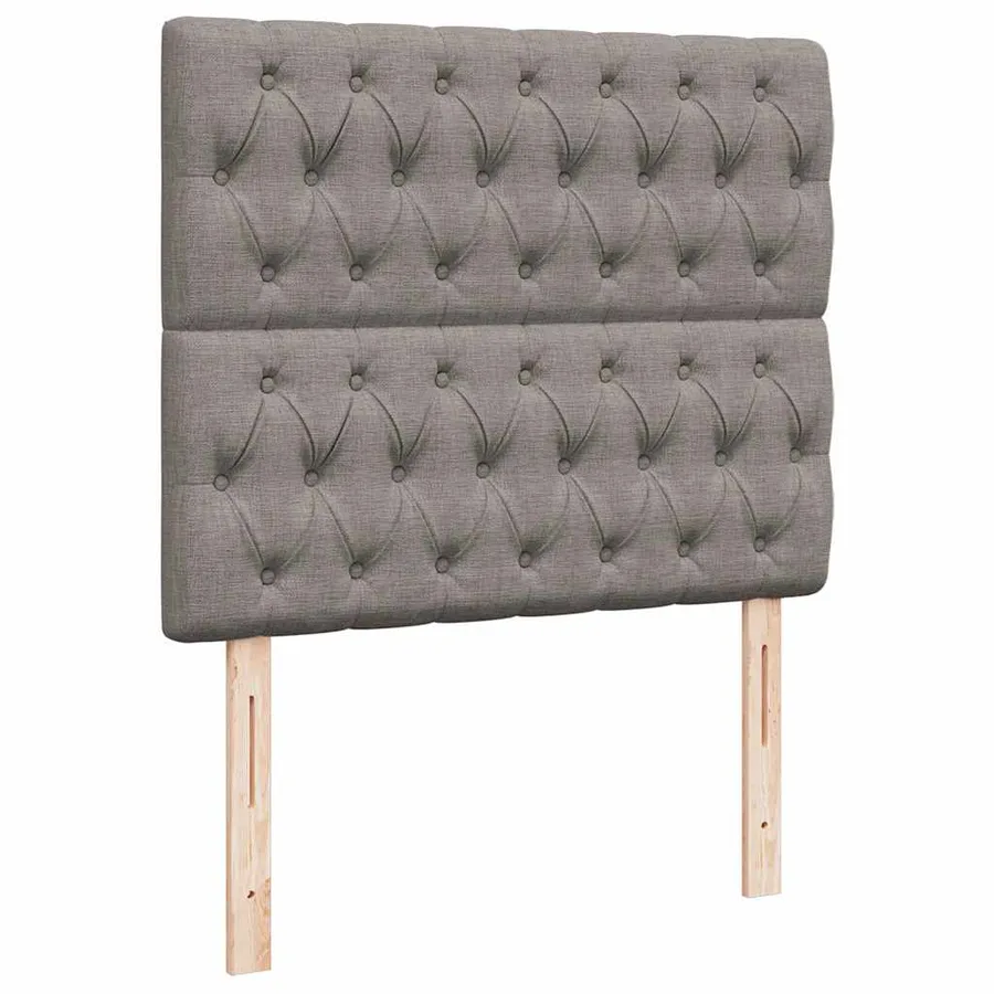 Cadre de lit ottoman avec matelas taupe 120x190 cm tissu - 9