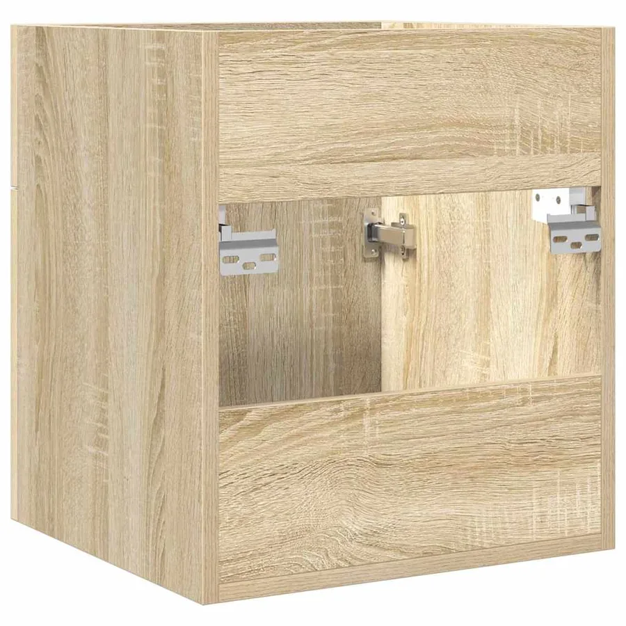 Armoire lavabo de salle de bain chêne sonoma 41x38,5x46 cm - 6