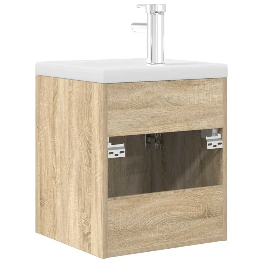 Armoire lavabo de salle de bain et vasque et robinet intégrés - 8
