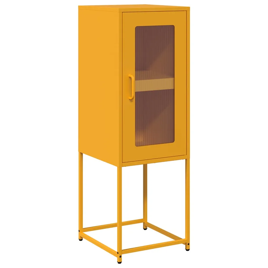 Buffet jaune moutarde 36x39x107 cm acier laminé à froid - 2