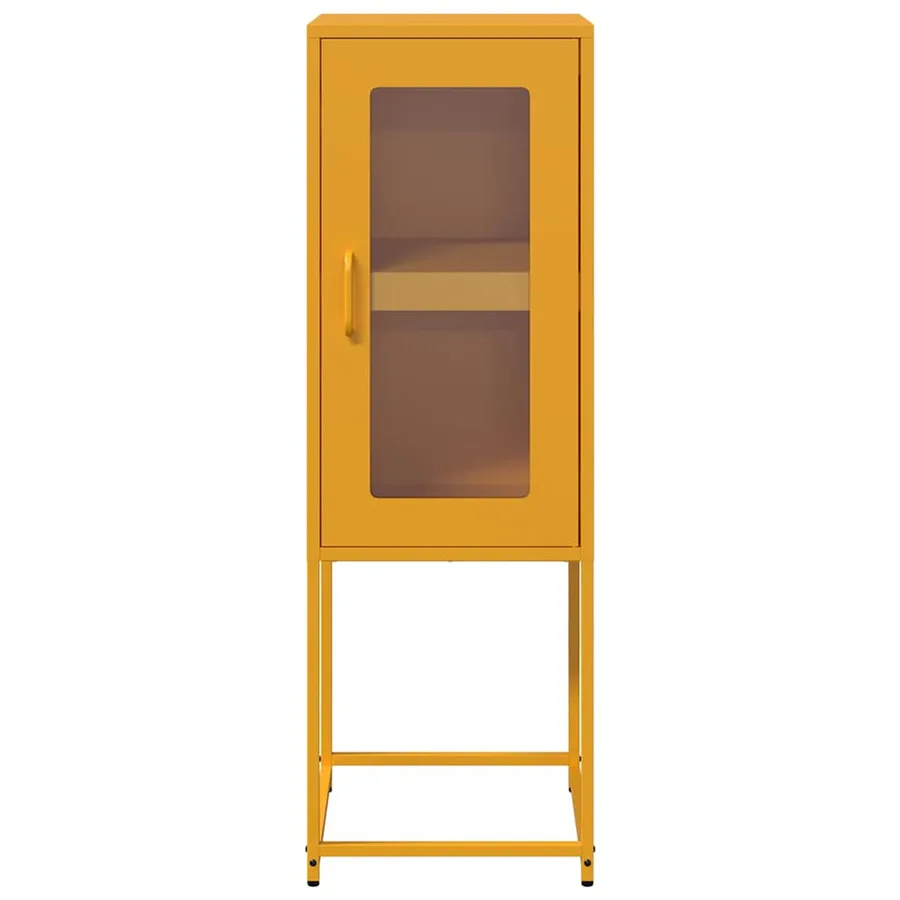 Buffet jaune moutarde 36x39x107 cm acier laminé à froid - 5