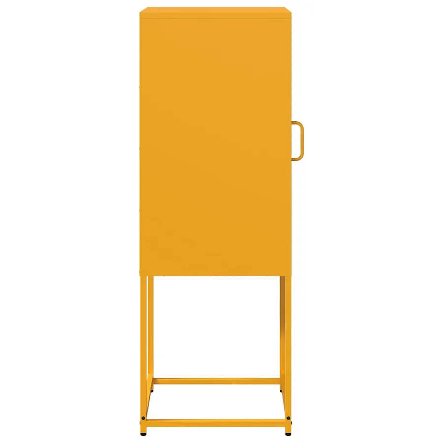 Buffet jaune moutarde 36x39x107 cm acier laminé à froid - 6