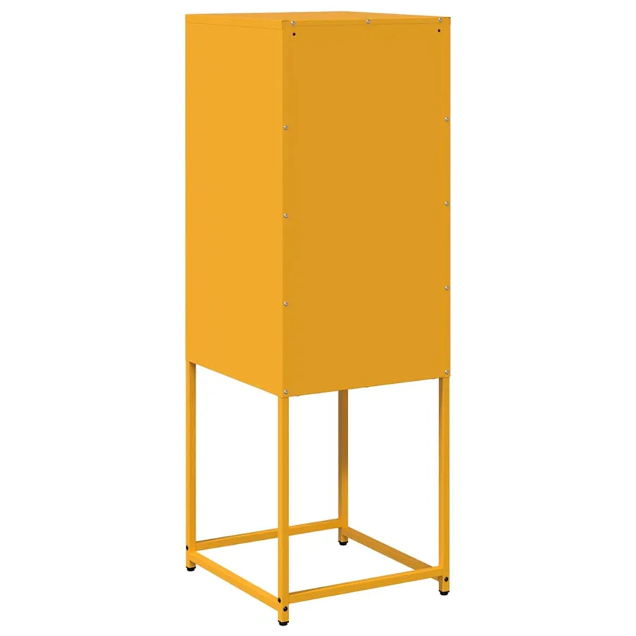Buffet jaune moutarde 36x39x107 cm acier laminé à froid - 8