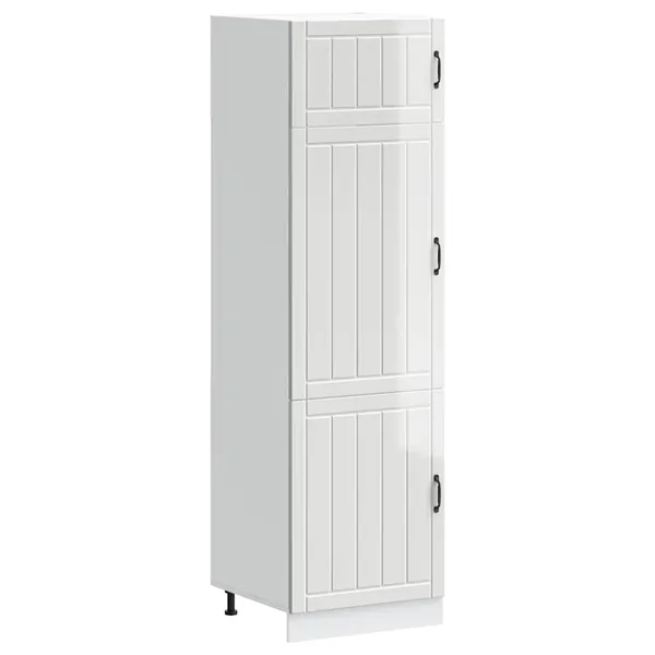 Armoire de cuisine Lucca blanc brillant bois d'ingénierie