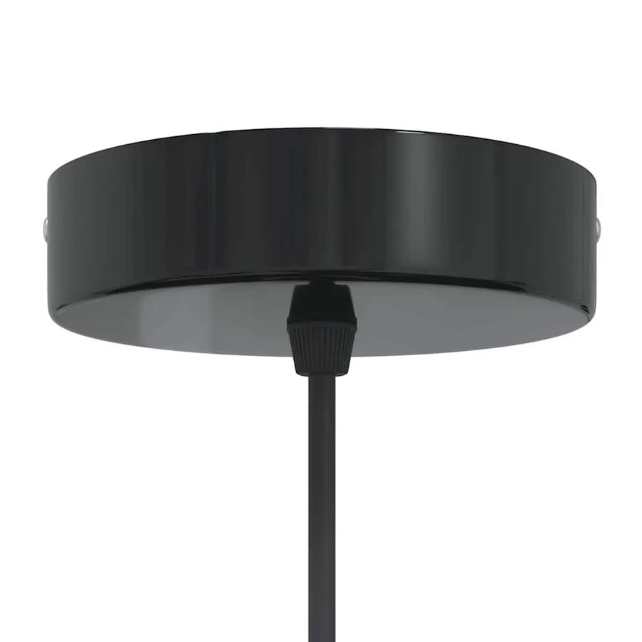 Lampe suspendue réglable hauteur E27 orange brillant métal - 7