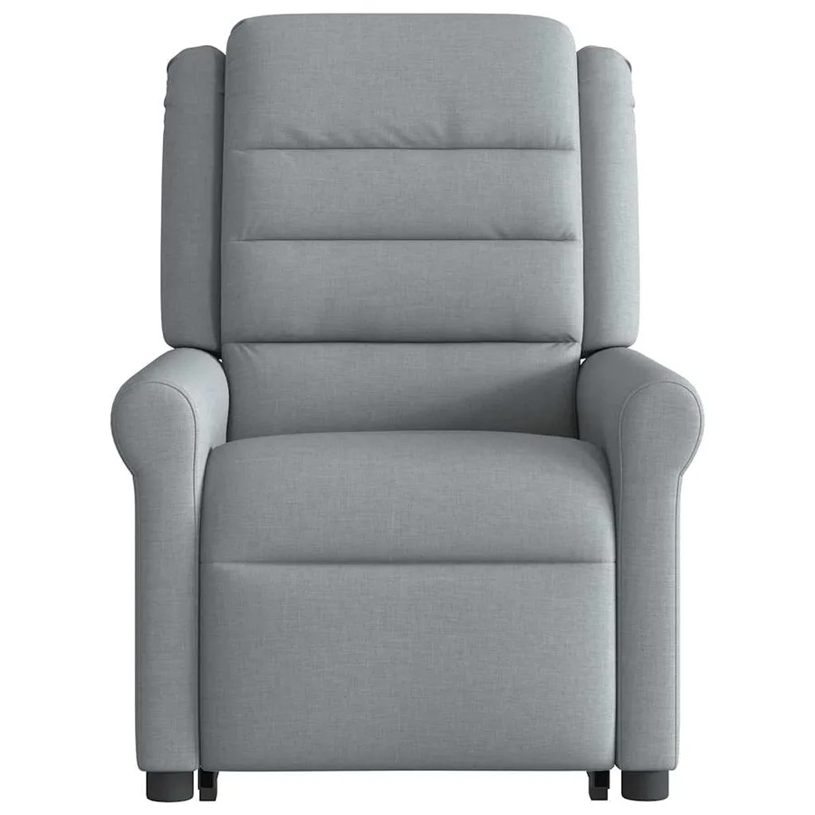 Fauteuil inclinable électrique gris clair tissu - 5