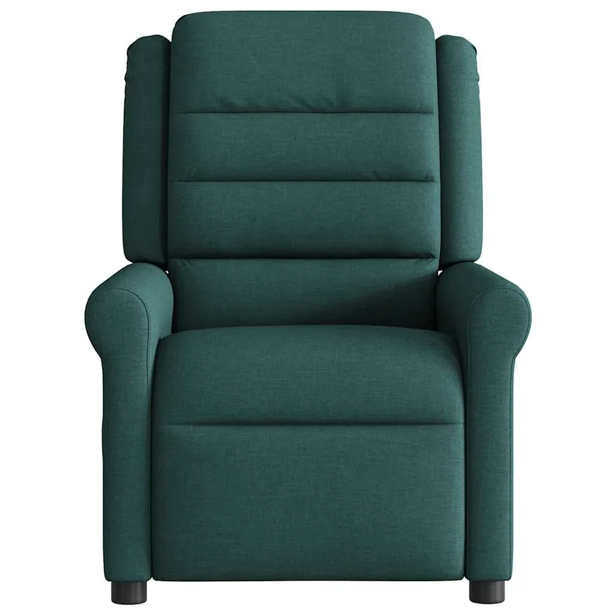 Fauteuil de massage inclinable Vert foncé Tissu - 3