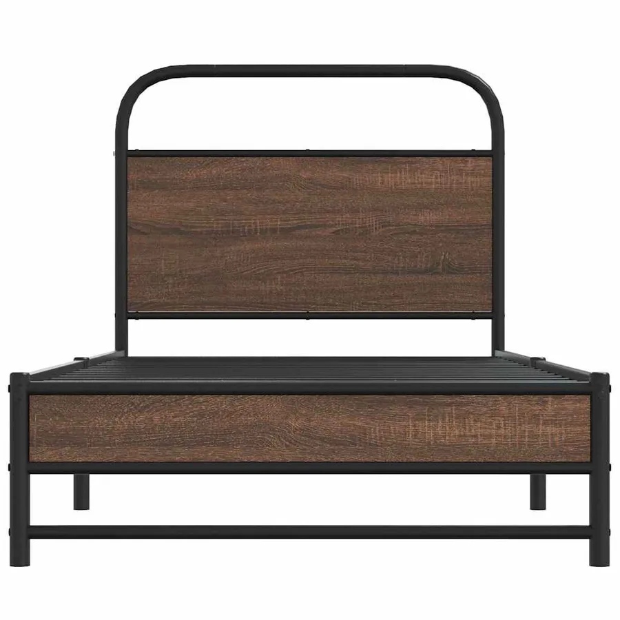 Cadre de lit sans matelas 100x200 cm chêne marron - 5