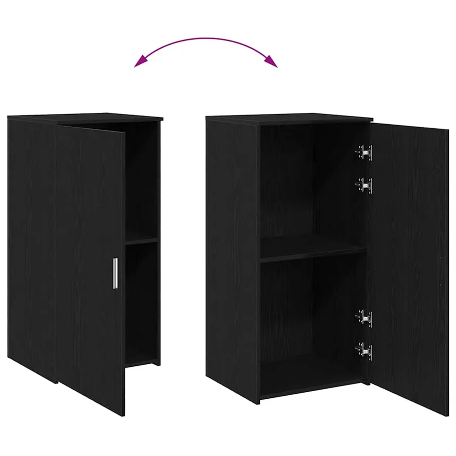 Armoire de rangement Noir 50x45x103,5 cm Bois d'ingénierie - 7