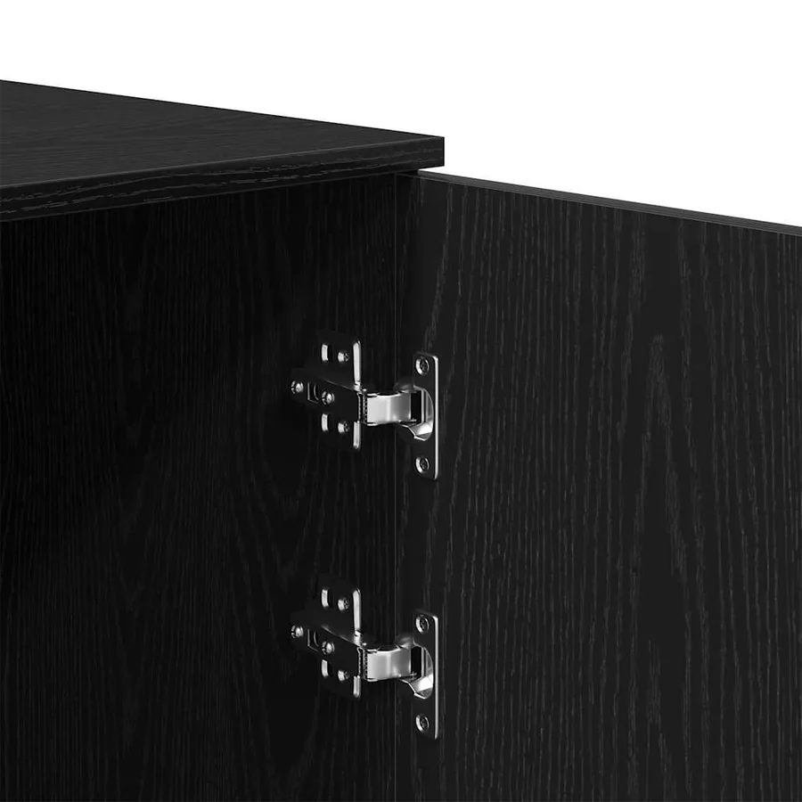Armoire de rangement Noir 50x45x103,5 cm Bois d'ingénierie - 8