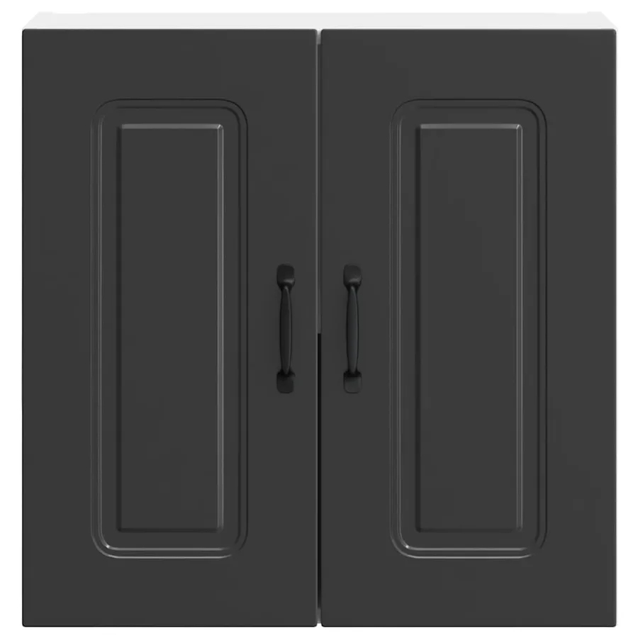 Armoire murale de cuisine Kalmar noir bois d'ingénierie - 6