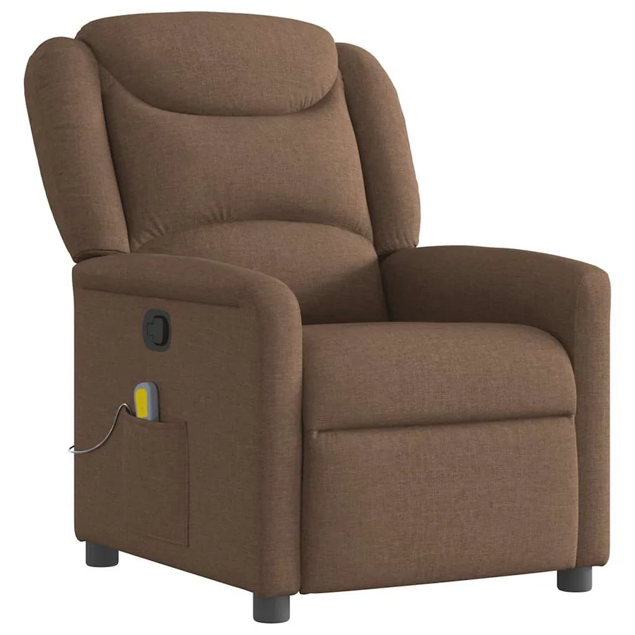 Fauteuil de massage inclinable Marron Tissu - 2