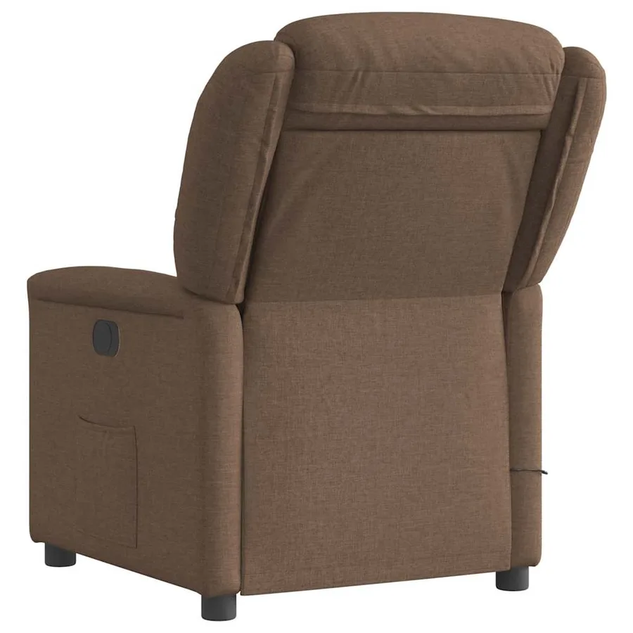 Fauteuil de massage inclinable Marron Tissu - 5