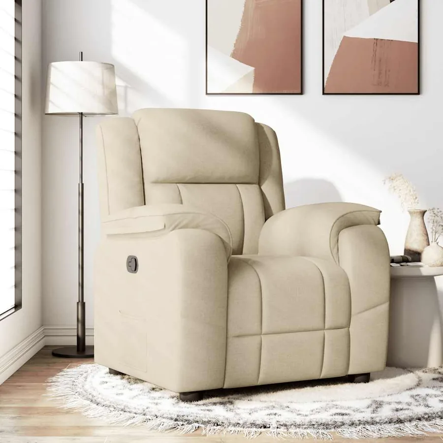 Fauteuil inclinable Crème Tissu