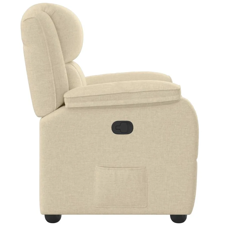 Fauteuil inclinable Crème Tissu - 4