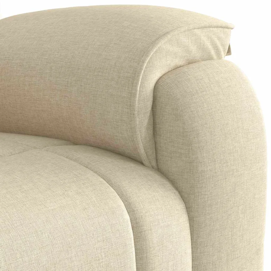 Fauteuil inclinable Crème Tissu - 8