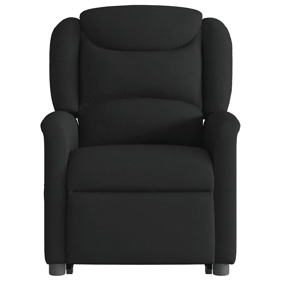 Fauteuil de massage inclinable Noir Tissu - 5