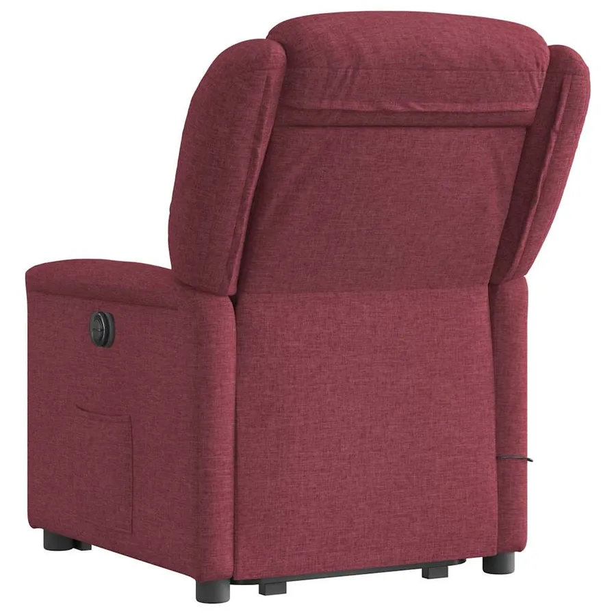 Fauteuil inclinable de massage électrique Rouge bordeaux Tissu - 7