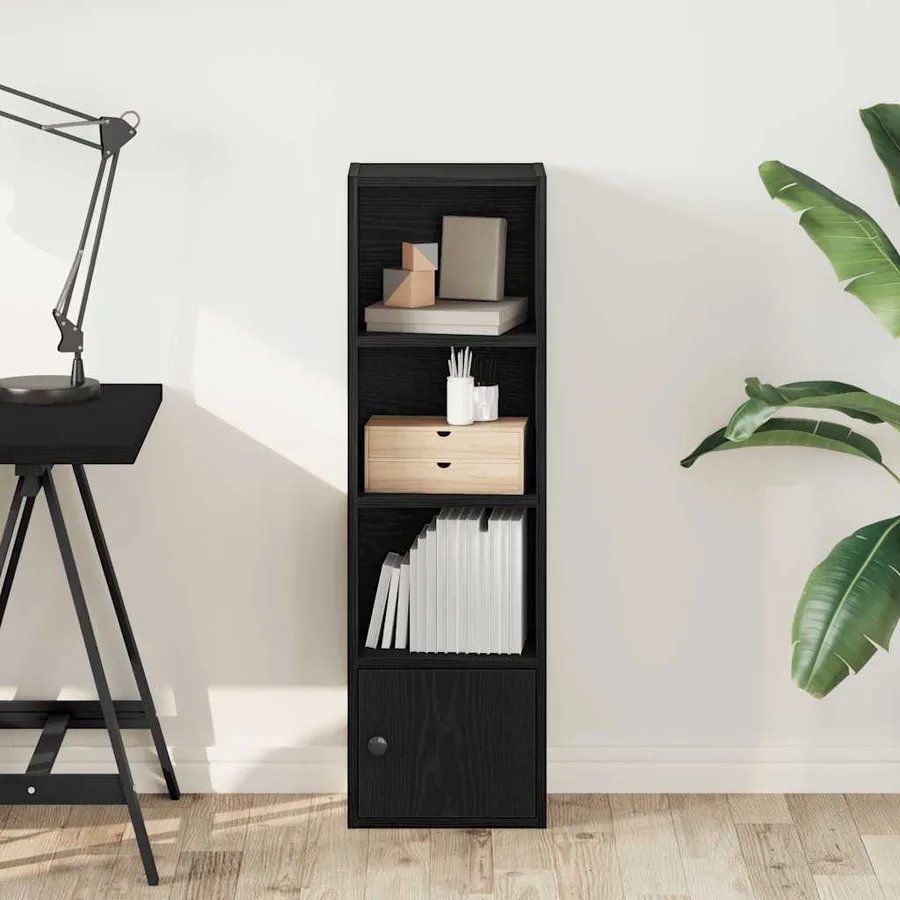 Bibliothèque chêne noir 31x24x102 cm bois d'ingénierie - 3