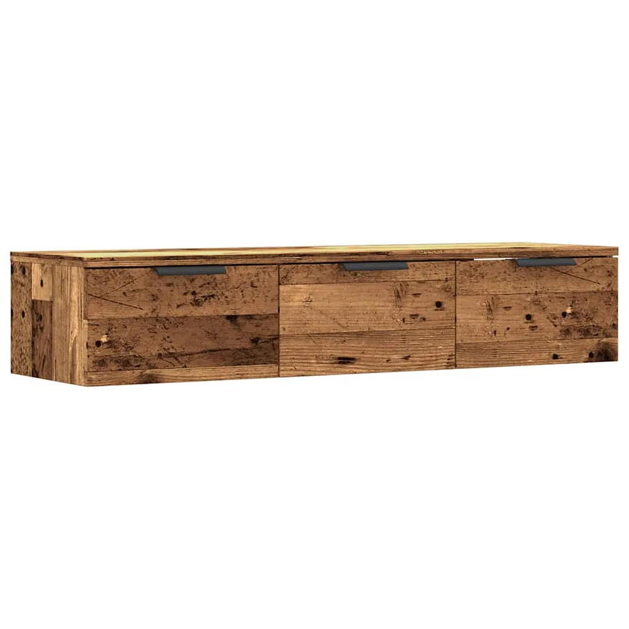 Armoire murale vieux bois 102x30x20 cm bois d'ingénierie - 2