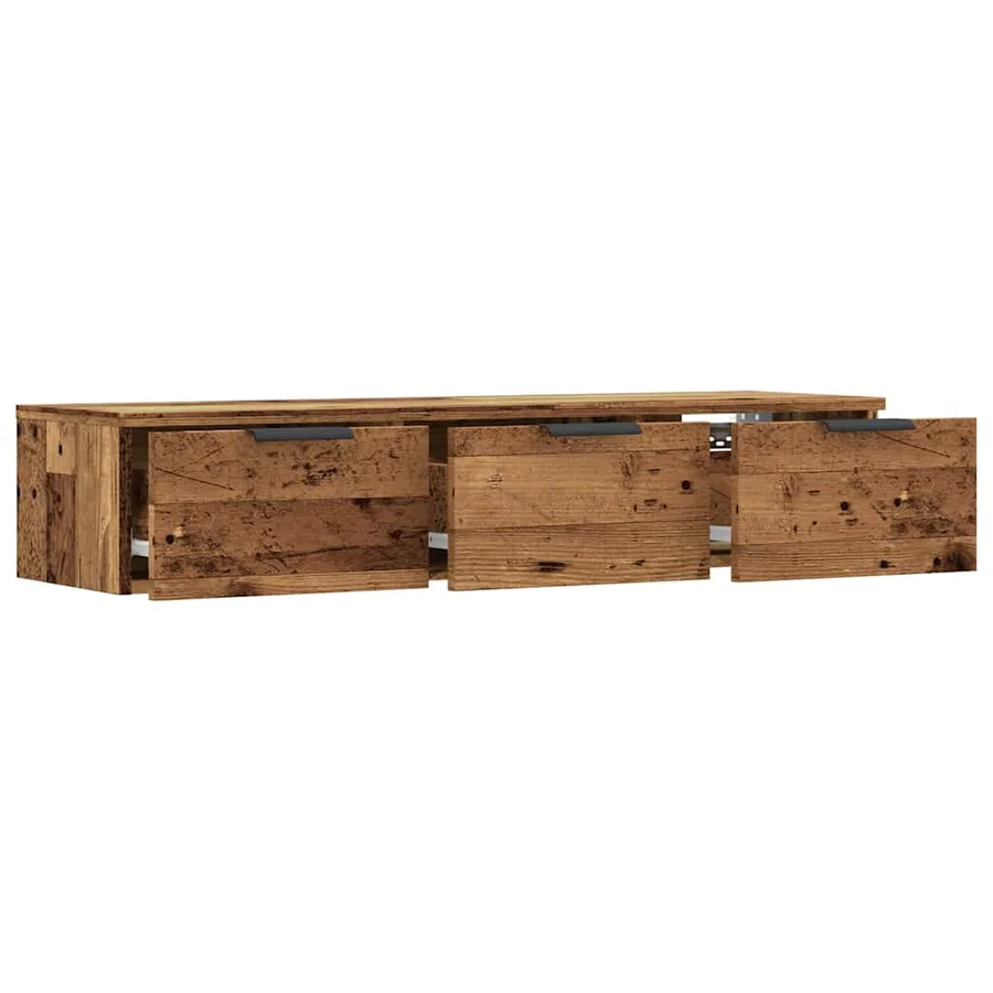 Armoire murale vieux bois 102x30x20 cm bois d'ingénierie - 7