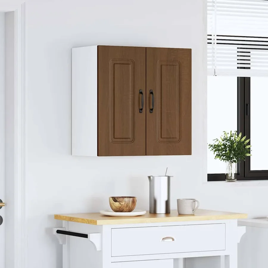 Armoire murale de cuisine Kalmar chêne marron bois d'ingénierie - 3